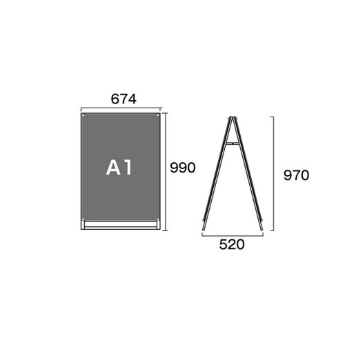 ポスター用スタンド看板マグネジ