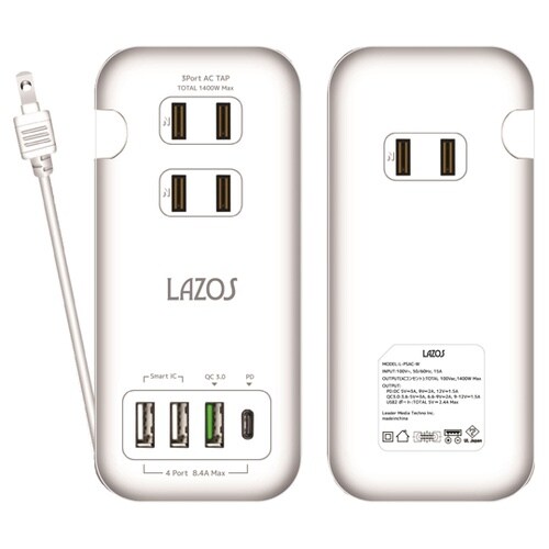 電源タップ AC×3 USB−A×3