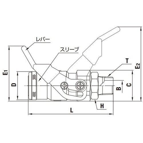 パージハイカプラ(ソケット)真ちゅう