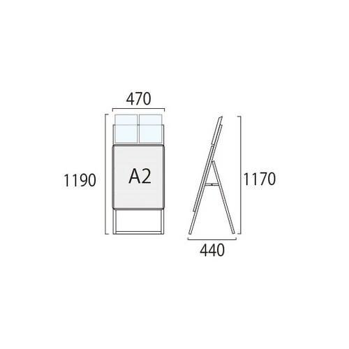 ポスターグリップスタンド看板カタログケース付