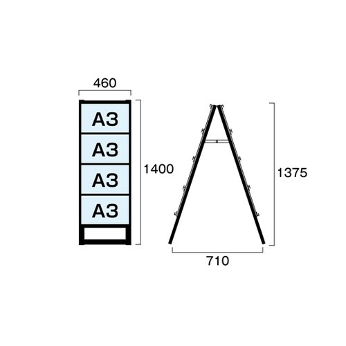 ブラックカードケーススタンド看板