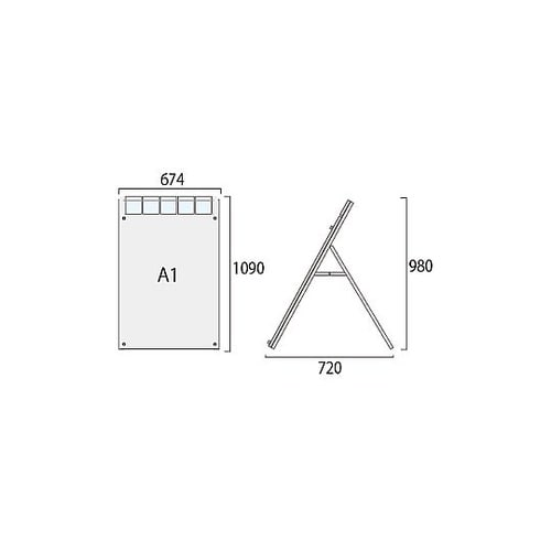 ポスター用スタンド看板パンフレットケース付