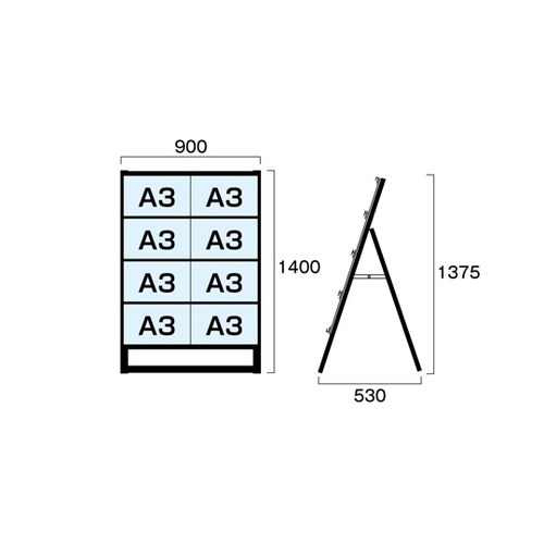 ブラックカードケーススタンド看板