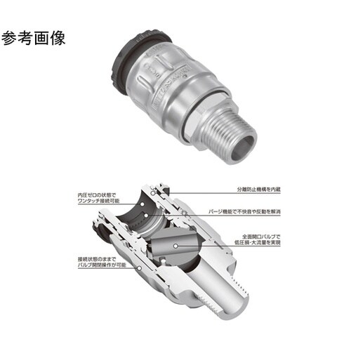 フルブローカプラ(ソケット)アルミニウム