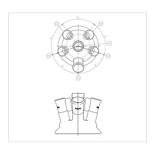 六ッ口カバーDN100