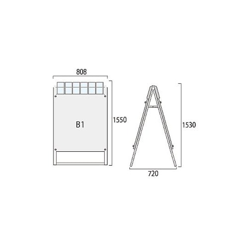 ポスター用スタンド看板パンフレットケース付