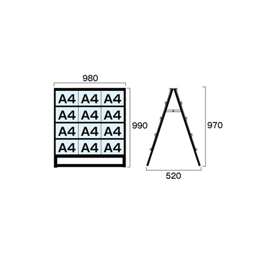 ブラックカードケーススタンド看板