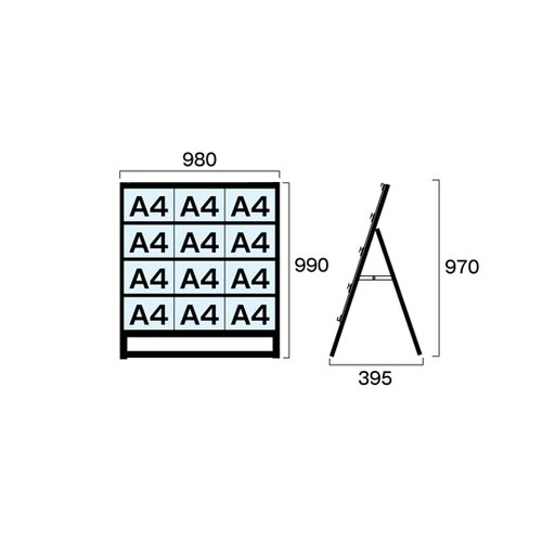 ブラックカードケーススタンド看板