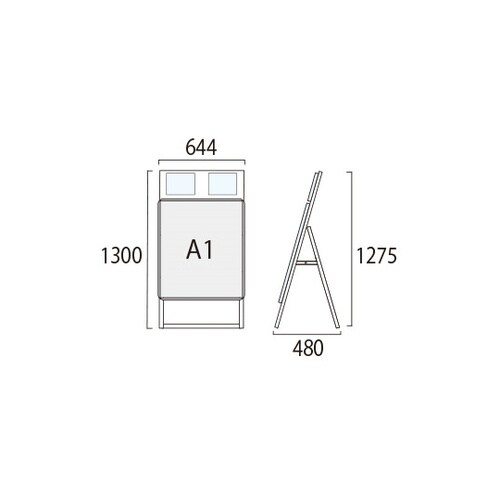 ポスターグリップスタンド看板カタログケース付