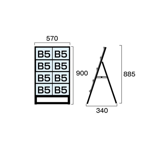 ブラックカードケーススタンド看板