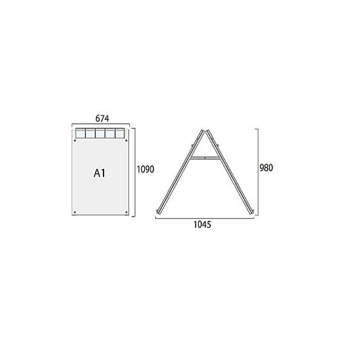 ポスター用スタンド看板パンフレットケース付