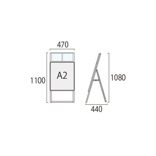 ポスターグリップスタンド看板カタログケース付