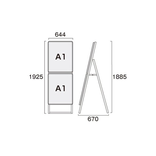 ポスターグリップスタンド看板コンビ