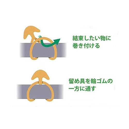 結束用ゴムバンド(黒)