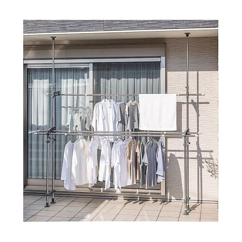 物干し 室外 ベランダ用突っ張り物干し