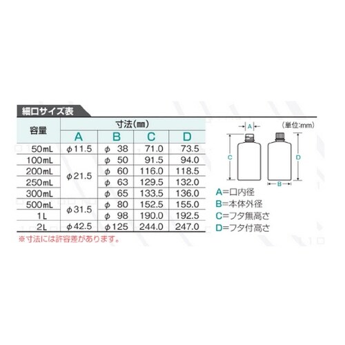 Jボトル丸型 細口 遮光