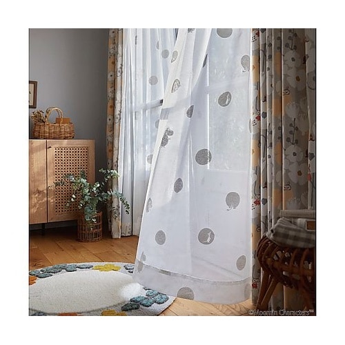 MOOMIN レースカーテン おしりドットボイル