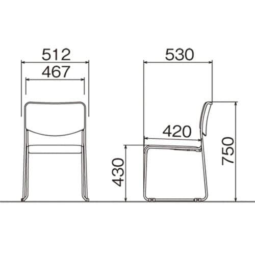 ループスタッキングチェア