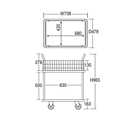 シズかるスーパー 二段式台車