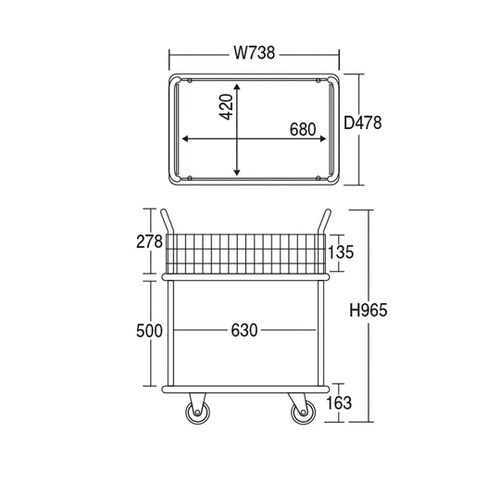 シズかるスーパー 二段式台車