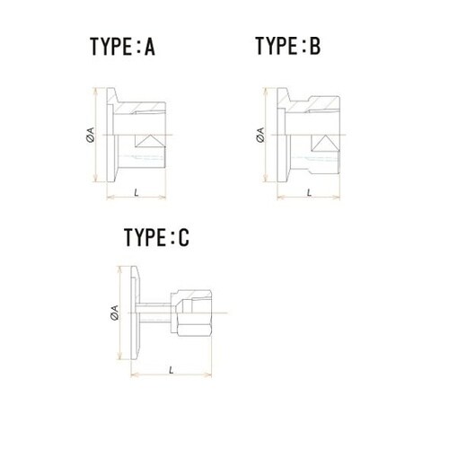 テーパーめすねじ