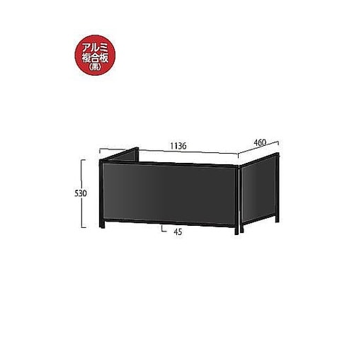 ブラックパーテーションスタンド