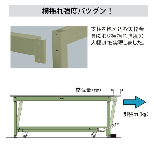 【中量作業台】ペダル昇降移動式