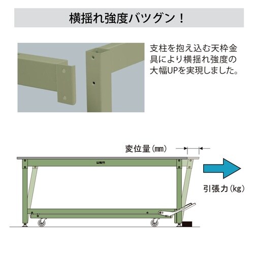 【中量作業台】ペダル昇降移動式
