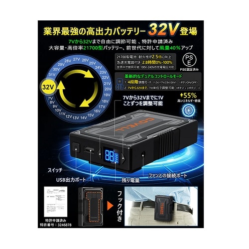 COVELL 空調冷風服フルセット