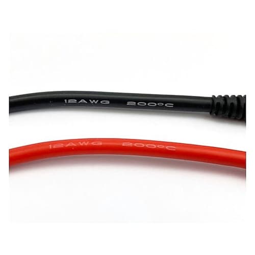 片端バナナプラグ付コード 赤黒セット 200mm