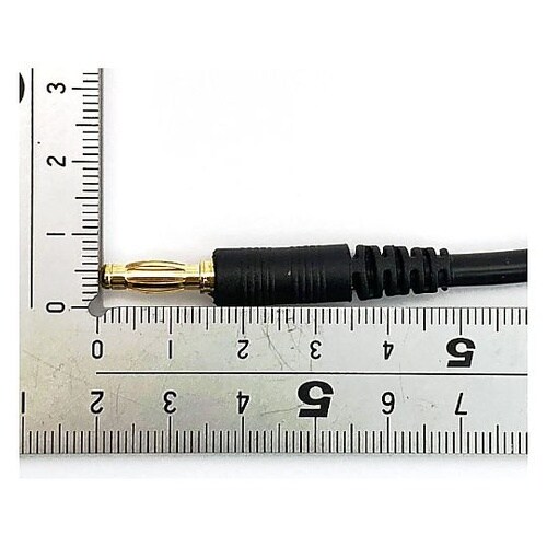 片端バナナプラグ付コード 赤黒セット 200mm