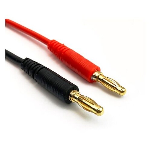 片端バナナプラグ付コード 赤黒セット 200mm