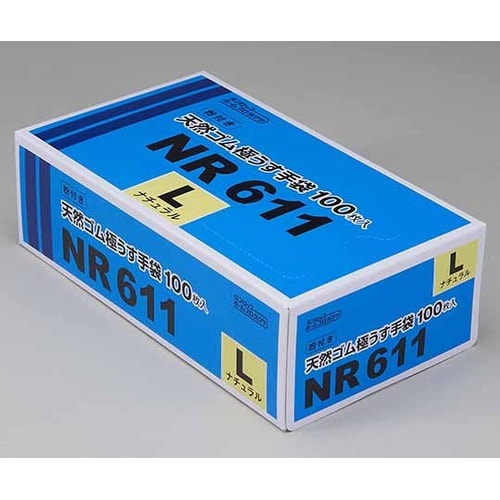 粉つき天然ゴム 極うす手袋 ナチュラル