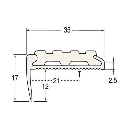 ノンスリップ タイヤ付 穴あき 2000mm