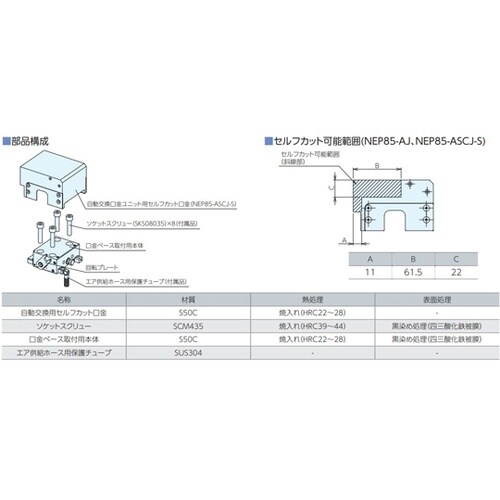 ネオ グリップ口金シリーズ 全体焼入れ