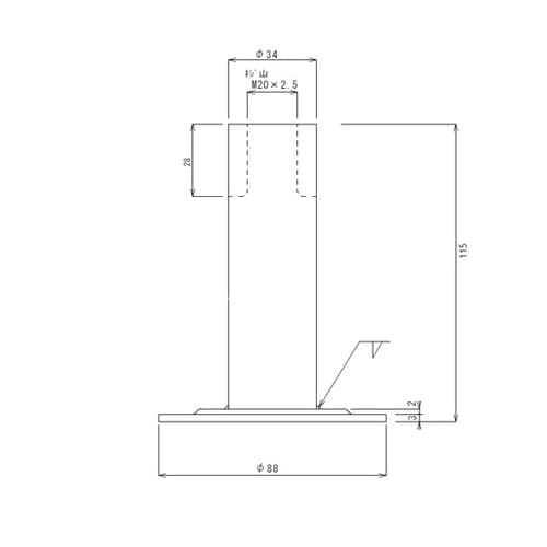 アジャスト脚用ベース付アジャスター