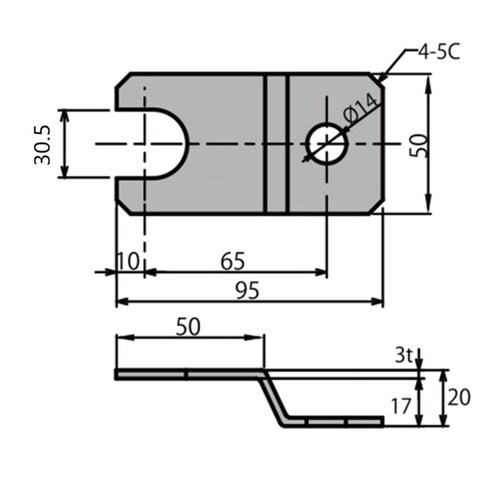 アジャスターボルト用脚止金具