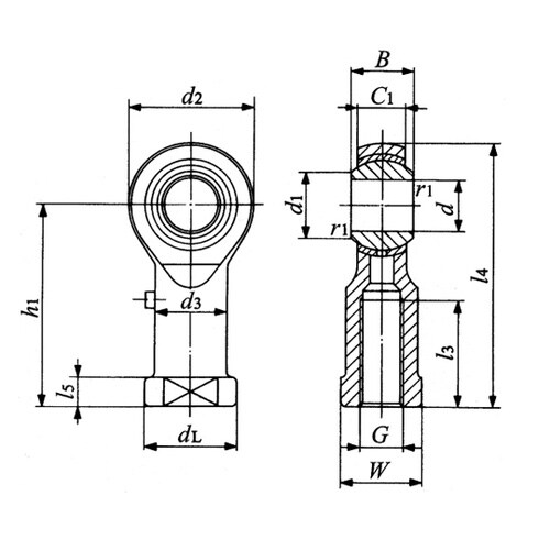 ピロボールロッドエンド PHS(インサート形・めねじ付)