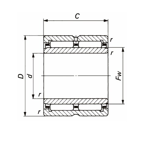 旋削形ニードルベアリング