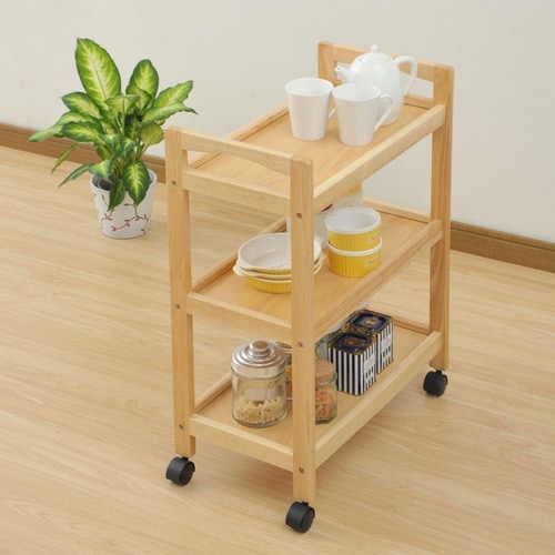 木製キッチンワゴン ナチュラル 【メーカー直送/軒先渡し】