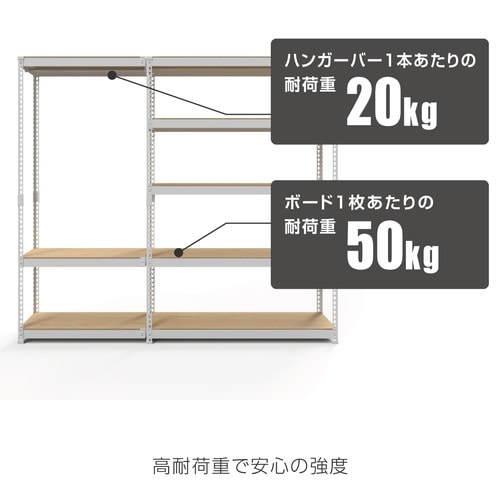 ハンガーラック3段 幅810mm+ハンガーラック3段 幅810mm 連結セット
