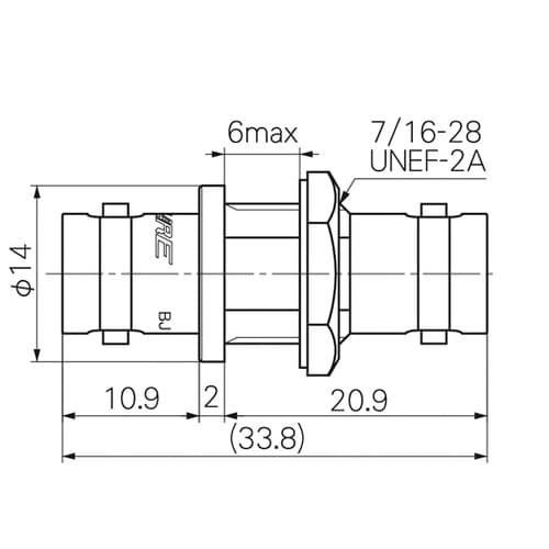 50ΩBNC型リセプタクル 1箱(20個)