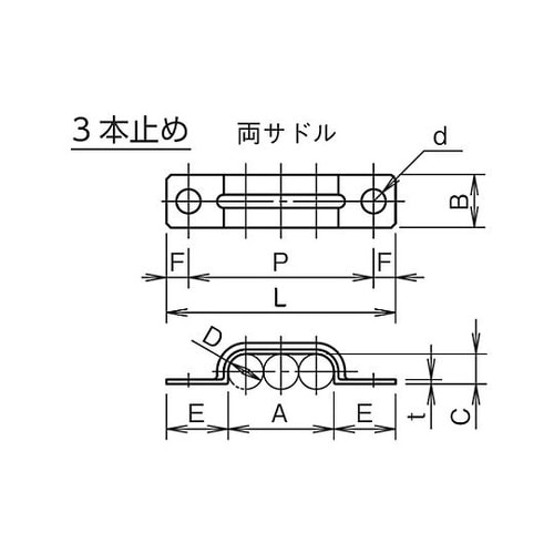 ケーブル・パイプ用サドル