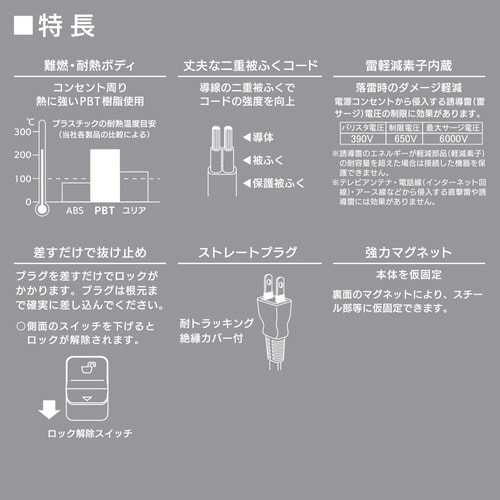 抜け止めタップ