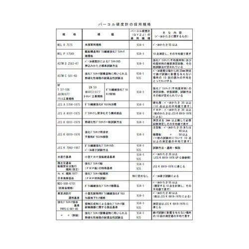 バーコル硬度計