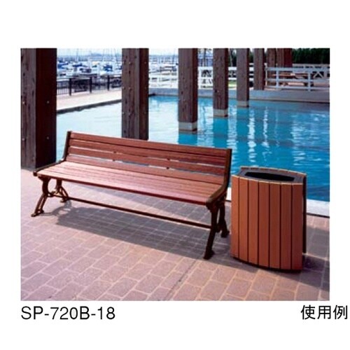 リサイクルベンチ 背もたれ付