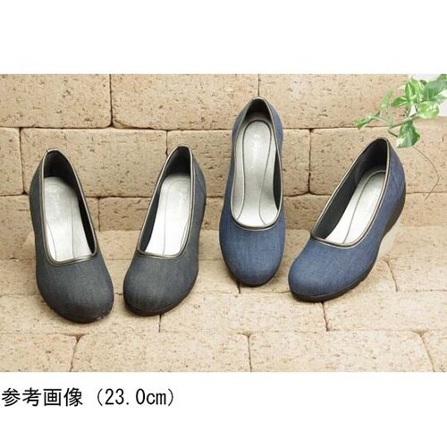 スアシスフィール ストレッチデニムパンプス