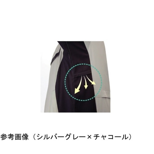 春夏作業服 帯電防止JIS適合 ベルデクセル 長袖ブルゾン ロイヤルブルー×ネイビー