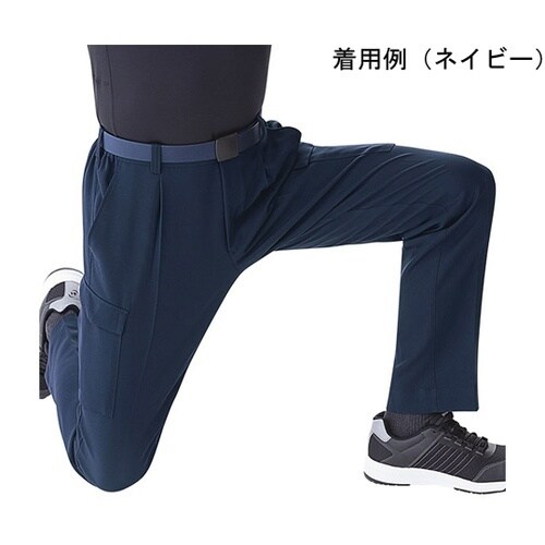 春夏作業服 帯電防止JIS適合 ベルデクセル カーゴパンツ GS713C下 ブルーグレー