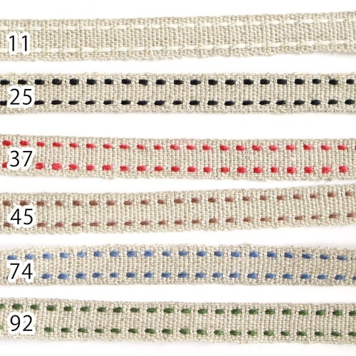 リネンツーステッチ リボン 8mm×10m巻